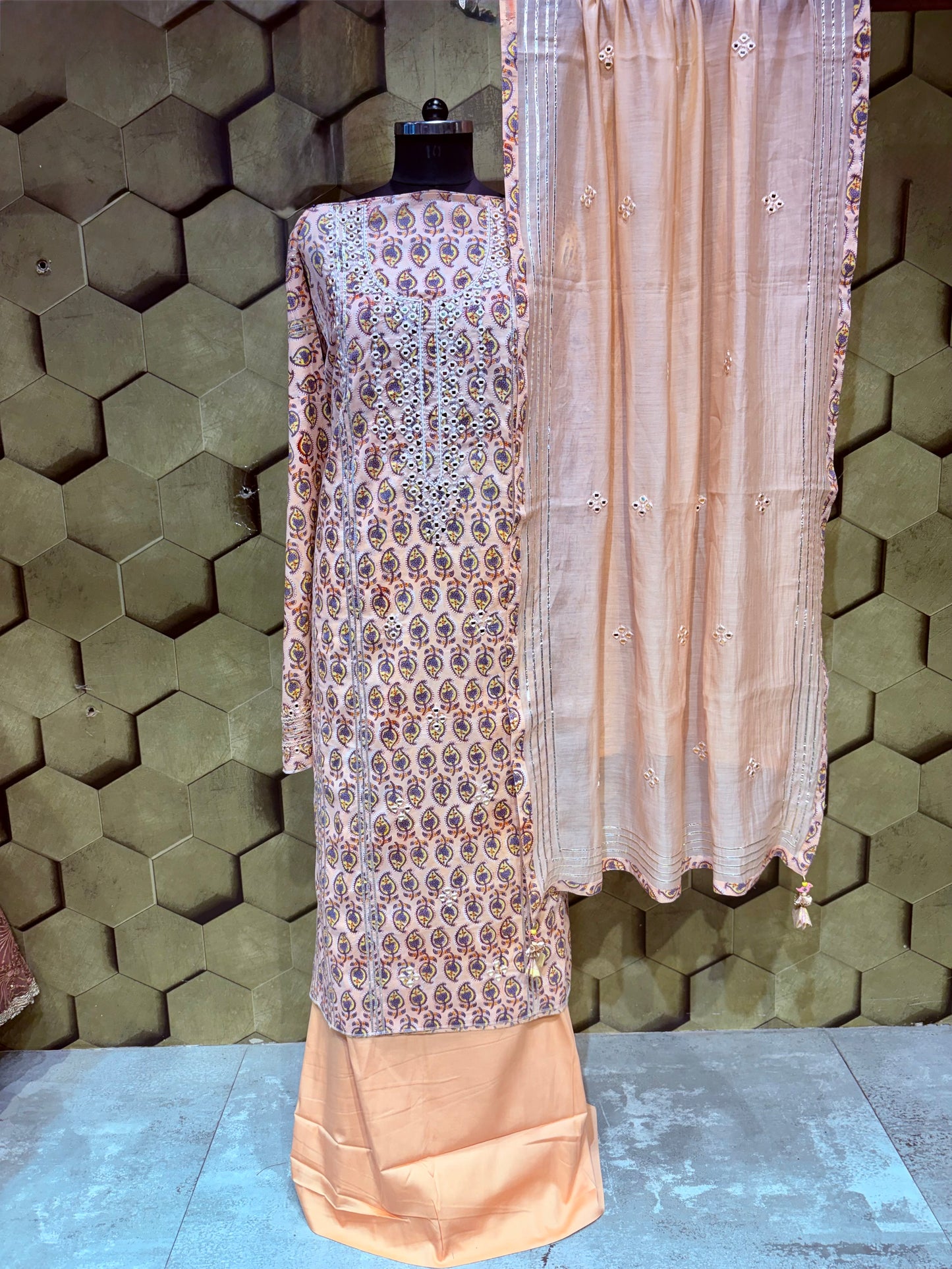 Beautifully handcrafted Pure Cotton suit set