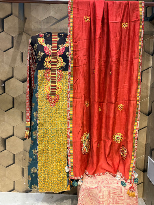 Pure Cotton outfit with Ajrakh