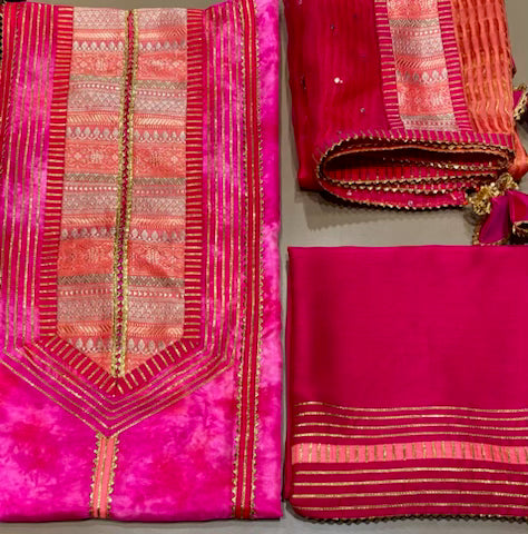 Vibrant silk outfit
