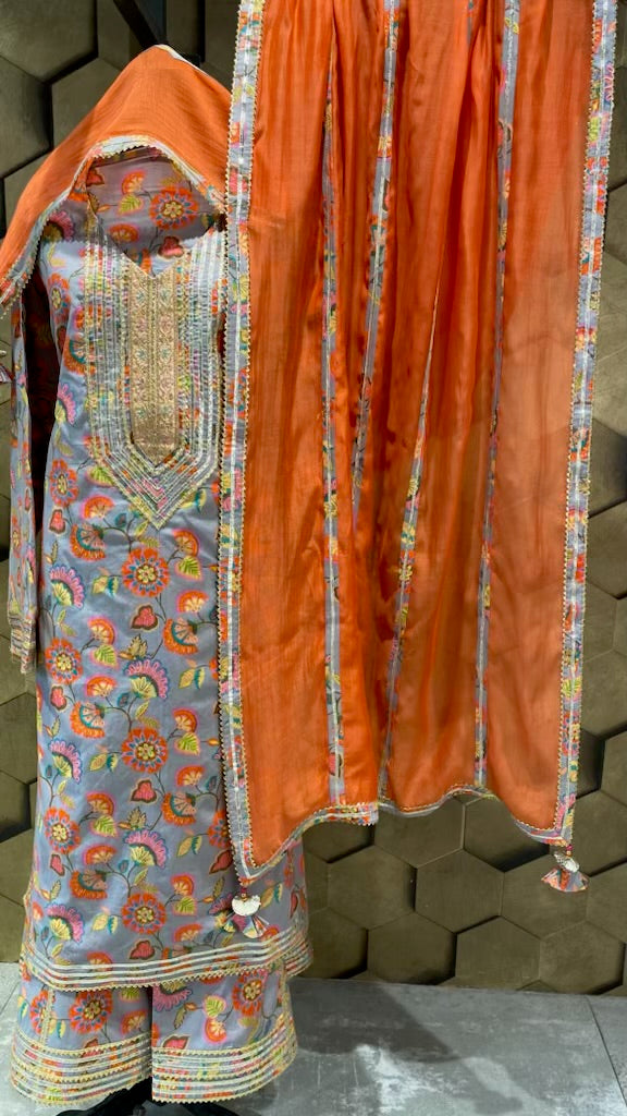 Cotton sharara set