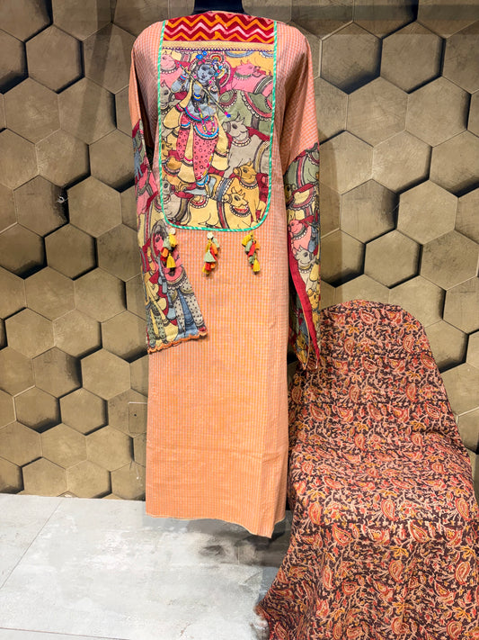 Pure Cotton with kalamkari Coord set