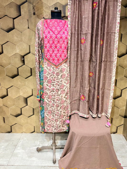 Premium Modal Ensemble with Handcrafted Kalamkari Elegance