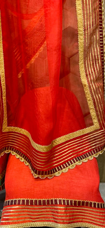 Chanderi outfit with sharara