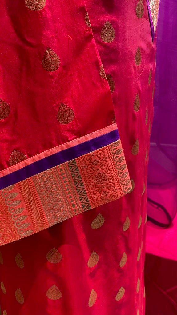 Pure silk with brocade borders