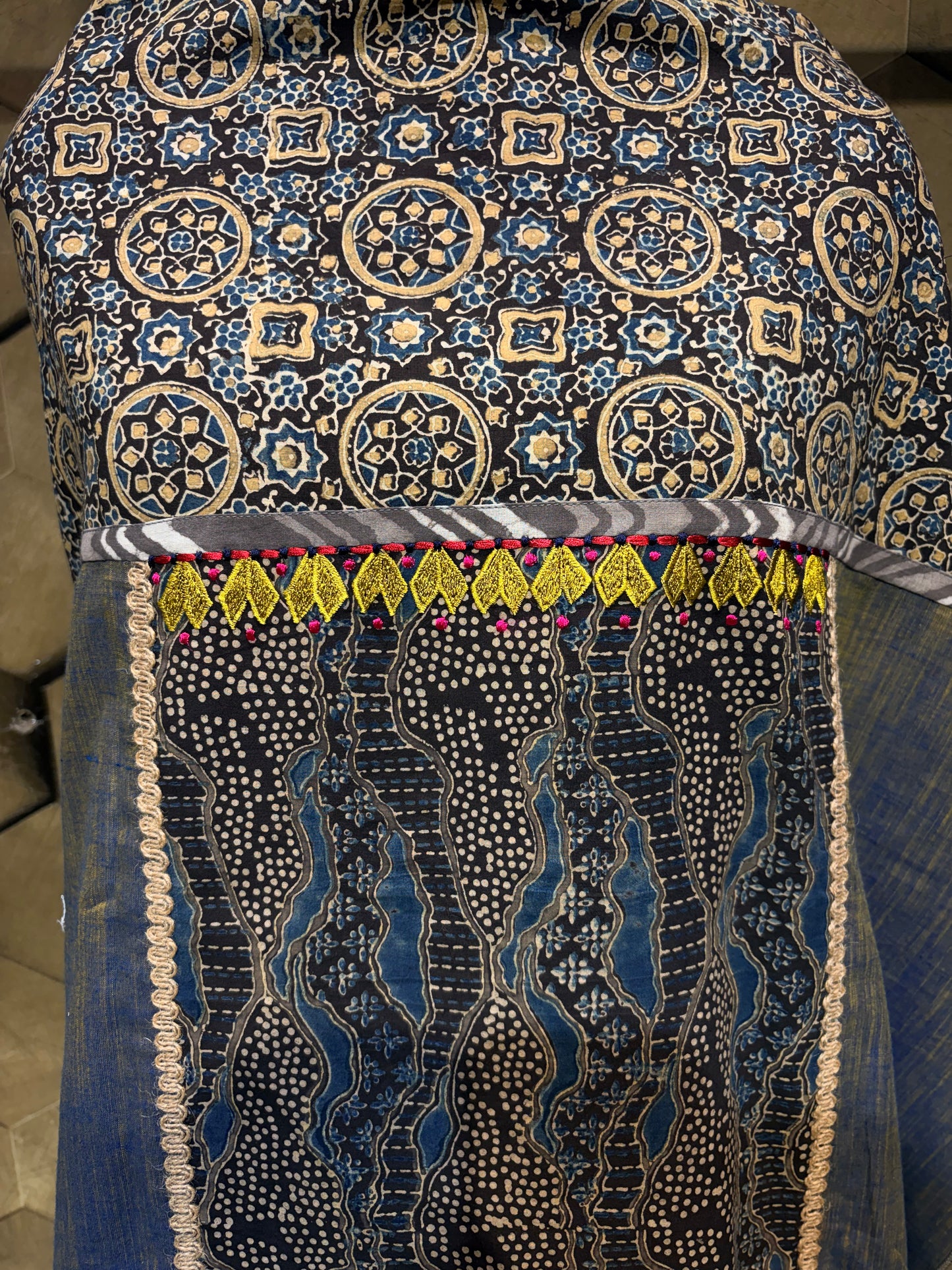 Mangalgiri Cotton Elegance with Ajrakh Artistry