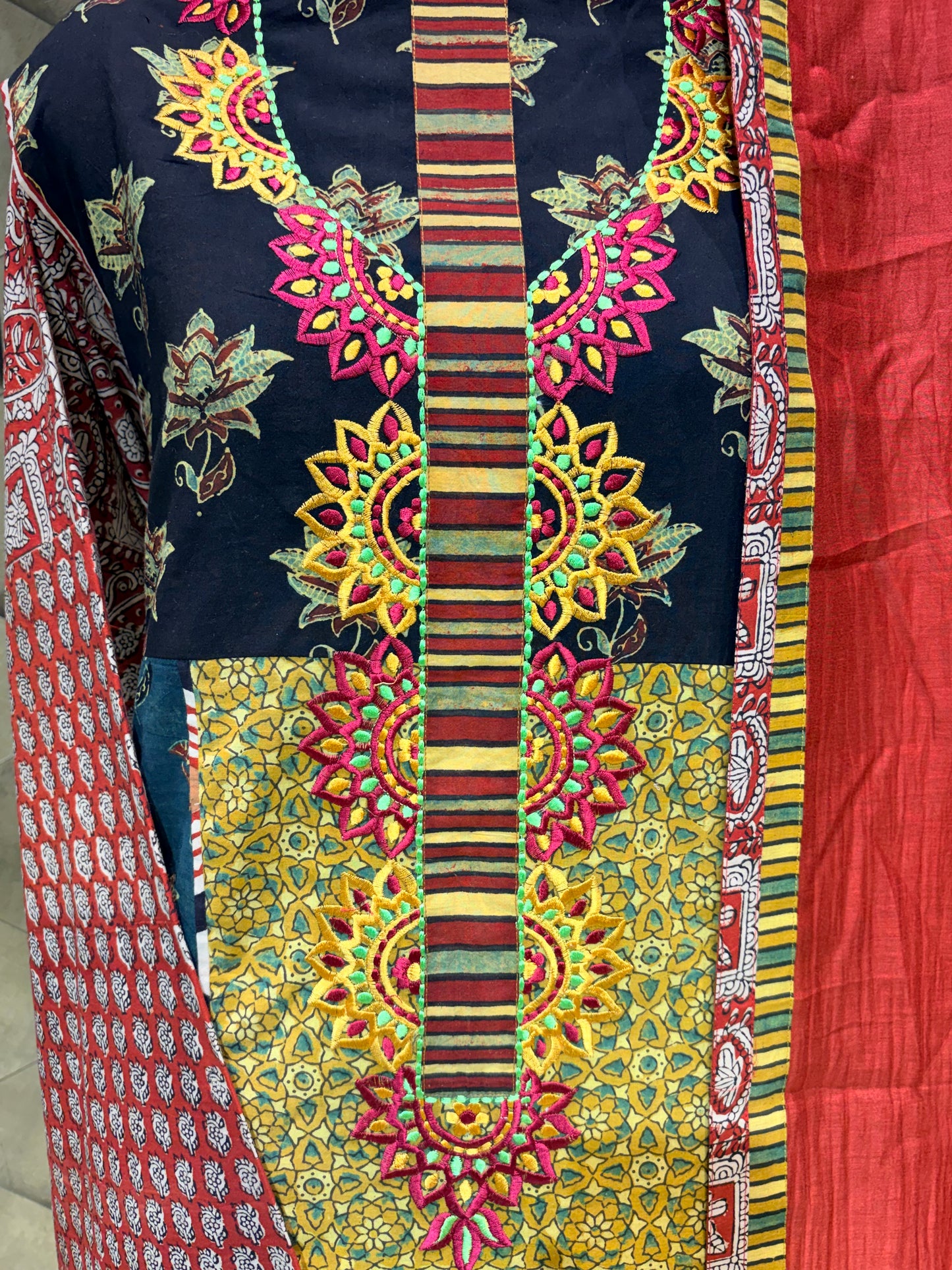 Pure Cotton outfit with Ajrakh