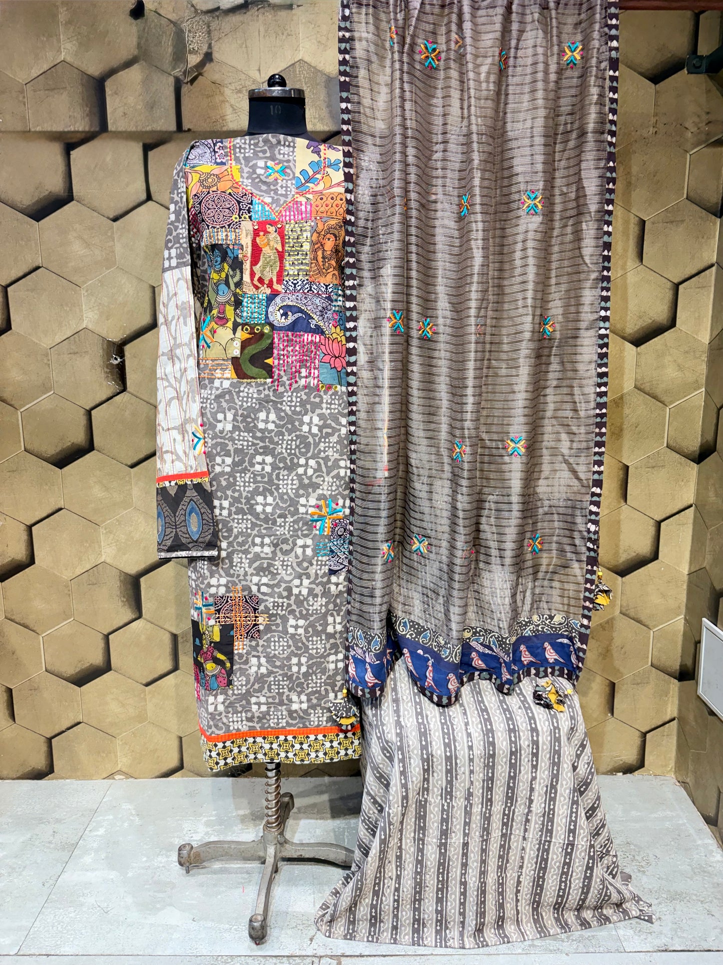 Timeless artisanal elegance in Pure Cotton handblock with Patch work