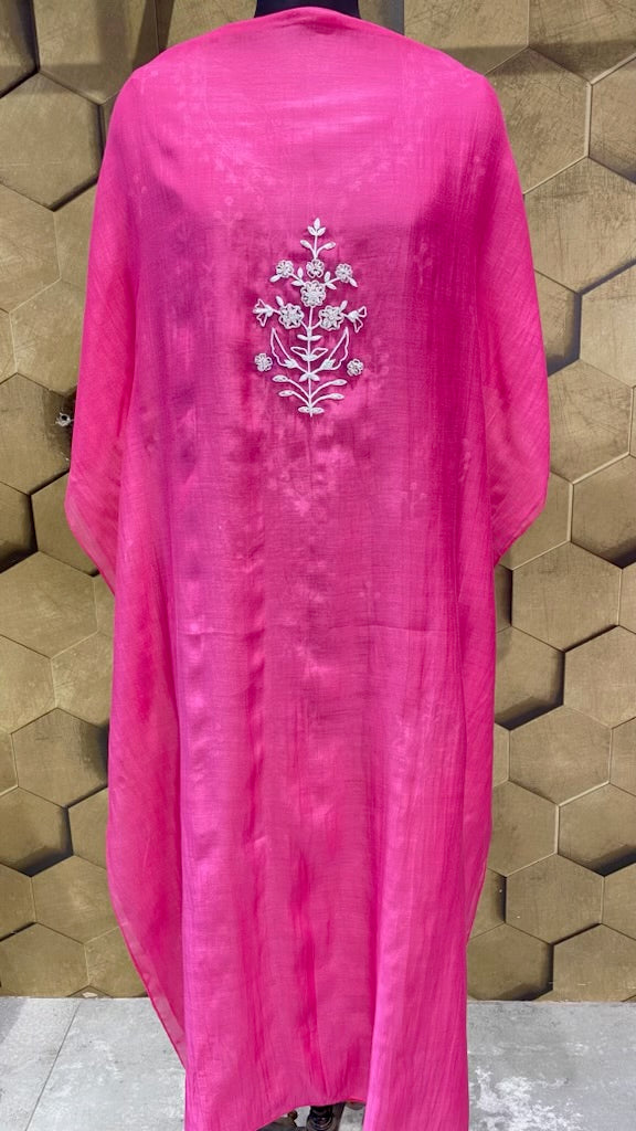 Pink mul Chanderi