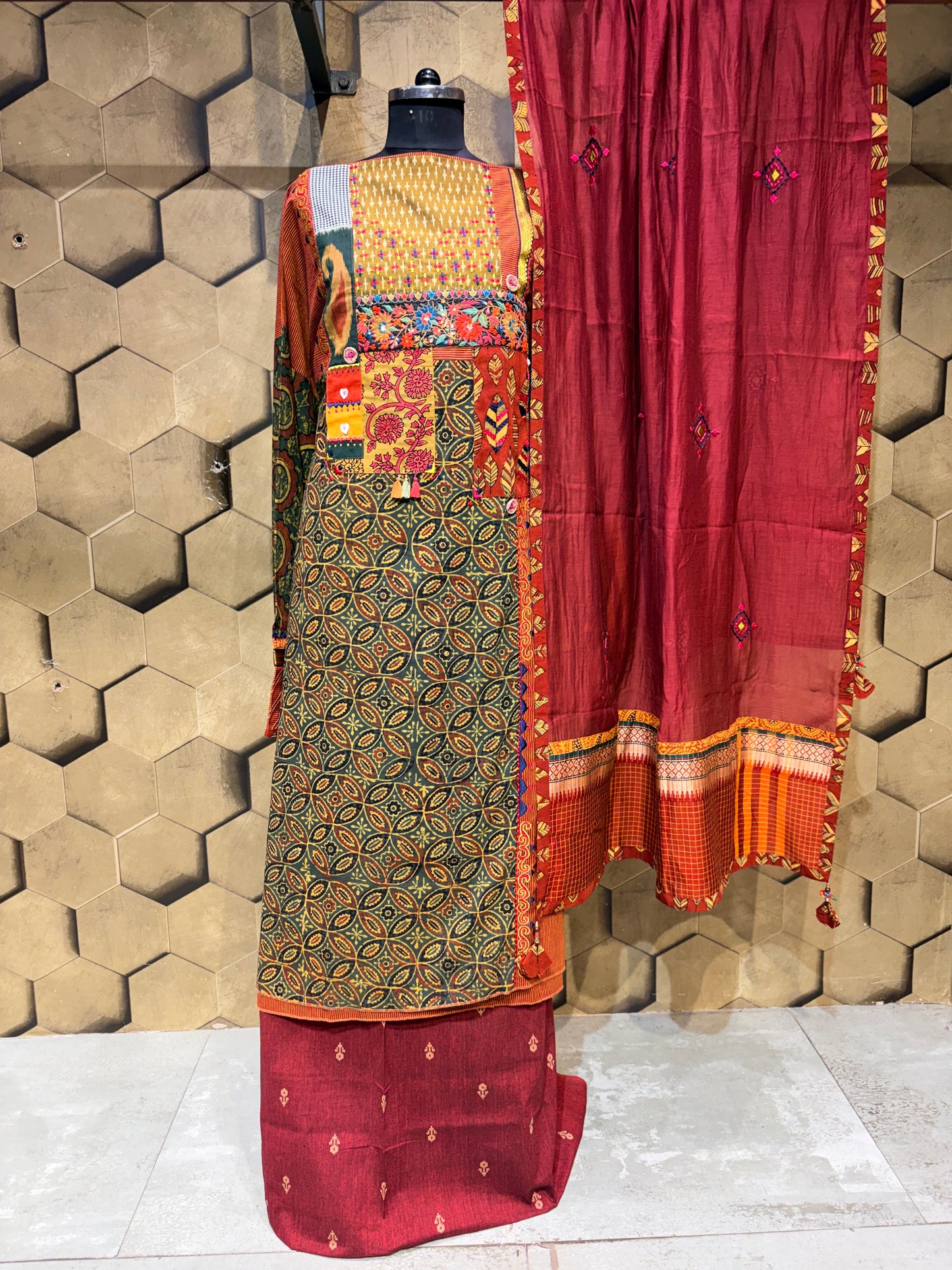 Ajrakh Elegance in Pure Cotton