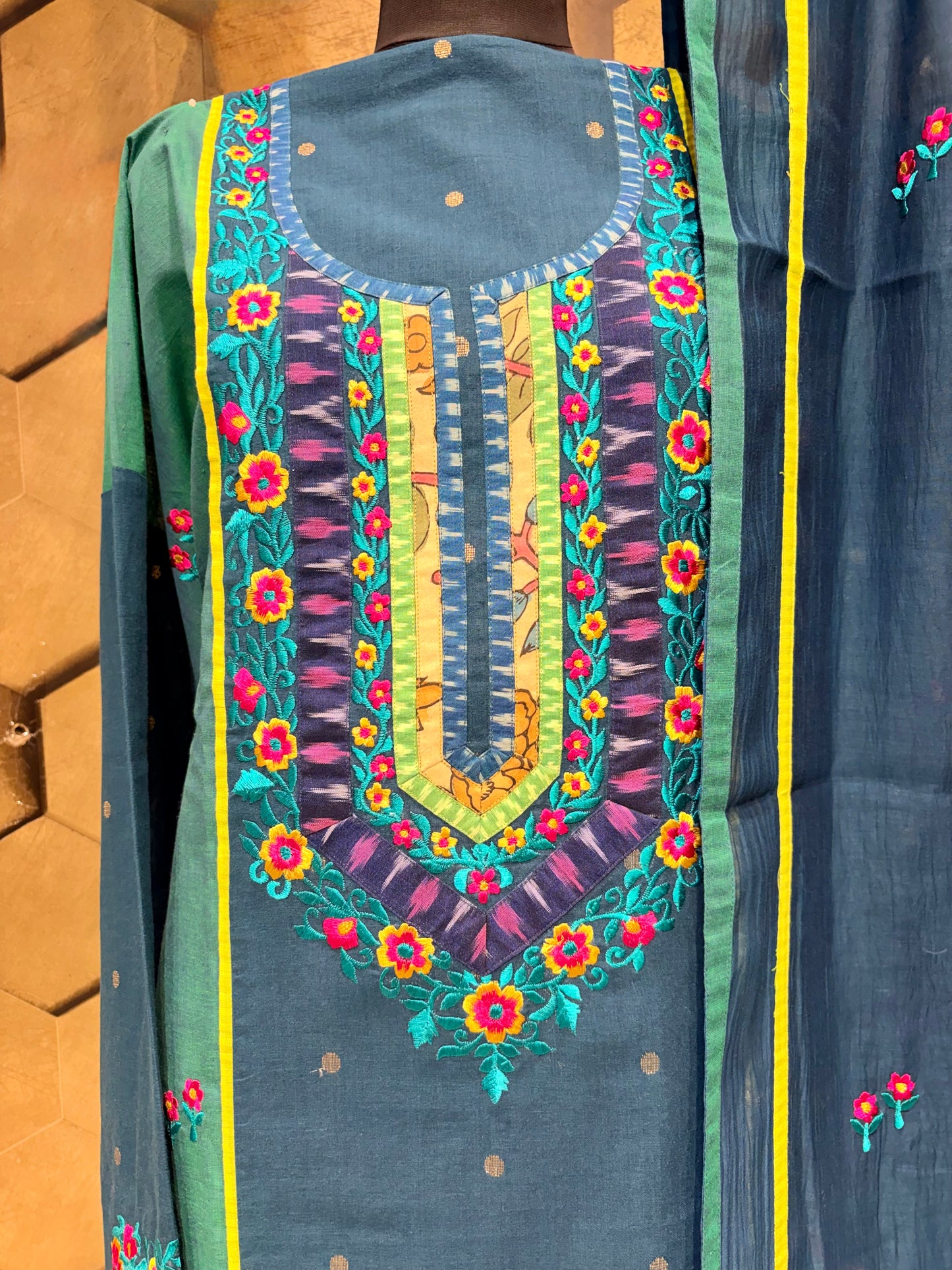 Pure Cotton Elegance in Shades of Blue & Teal