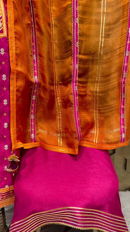 Pure bandhini silk outfit