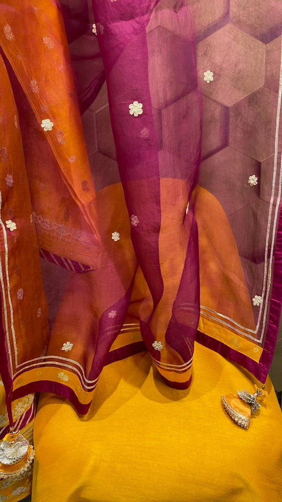 Pure Silk bandhini outfit