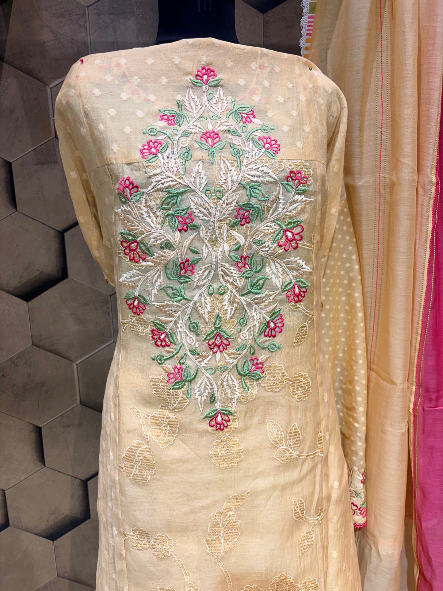Mul Chanderi Weave Suit Set