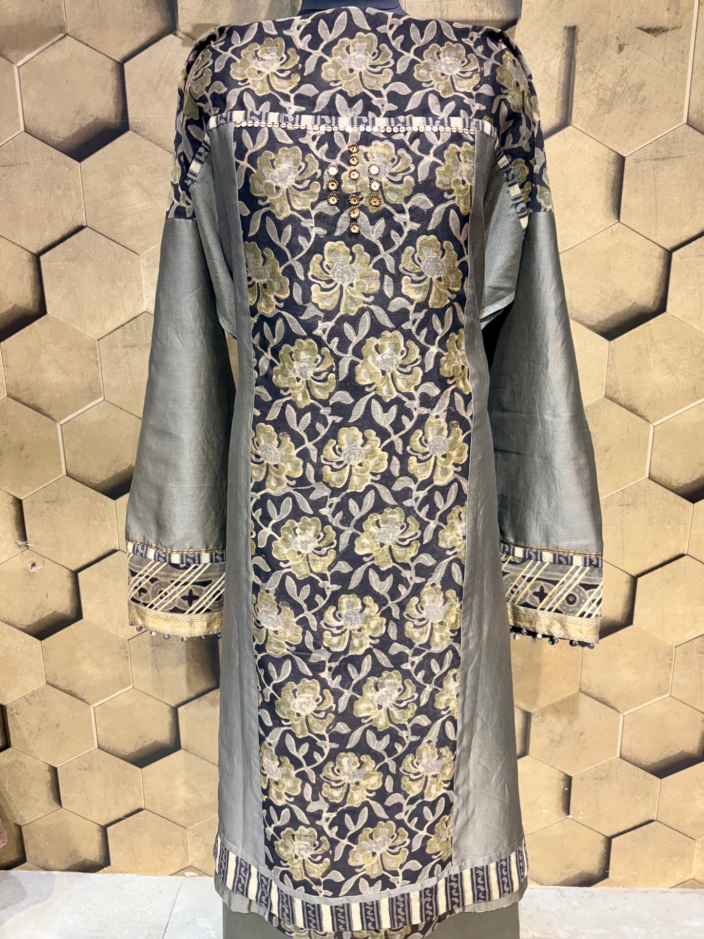 Elegant Ajrak & Gota Chanderi Elegance
