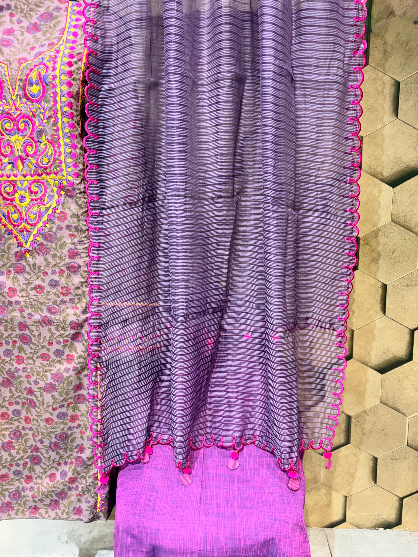 Pure Mangalgiri Cotton Handcrafted Suit Set