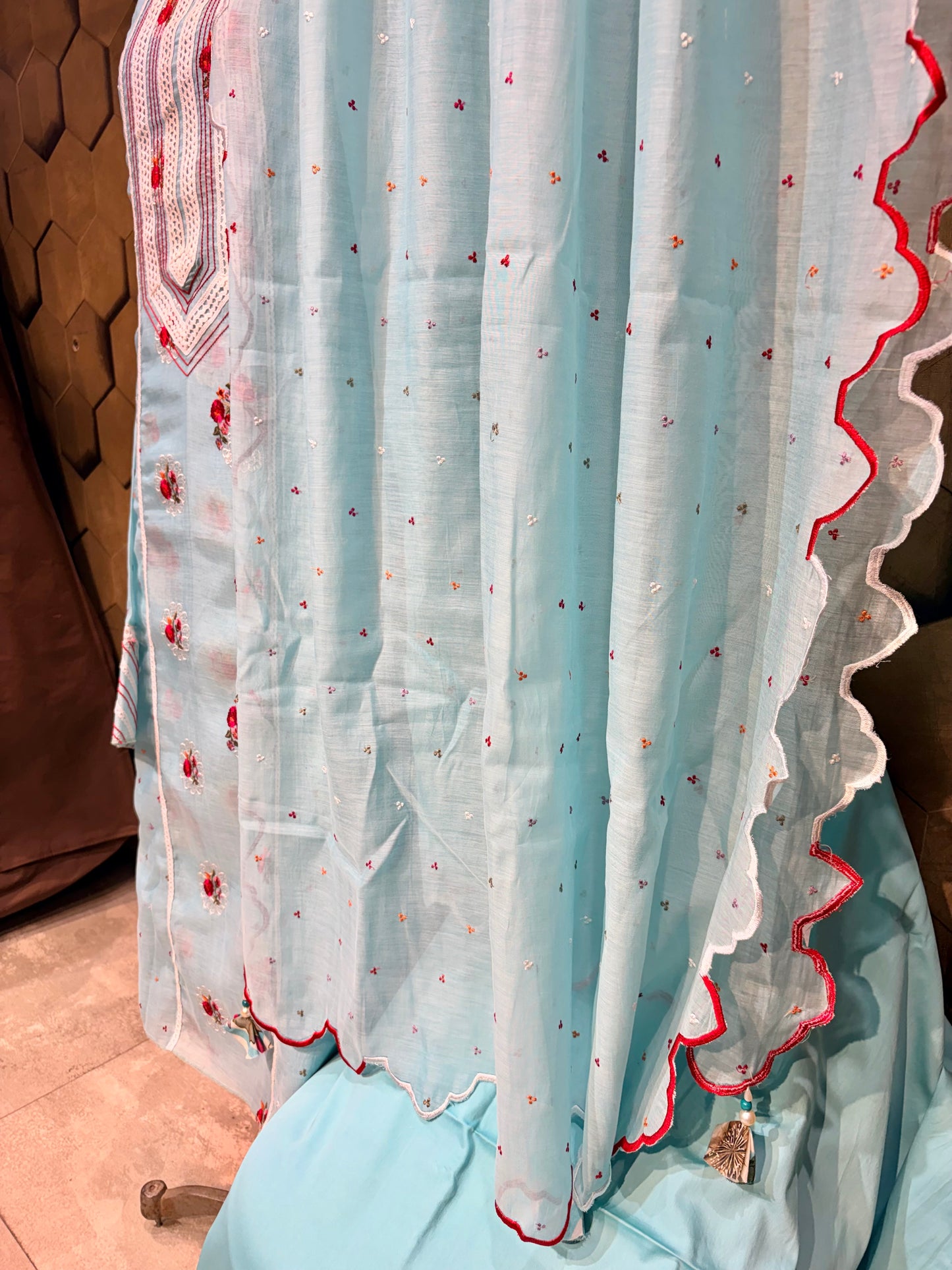 Timeless handcrafted Mul chanderi outfit