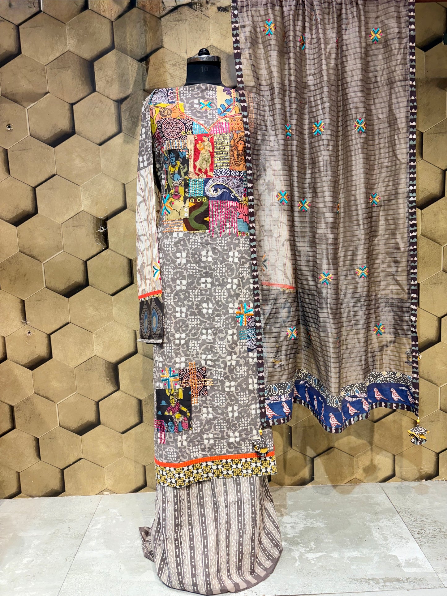 Timeless artisanal elegance in Pure Cotton handblock with Patch work