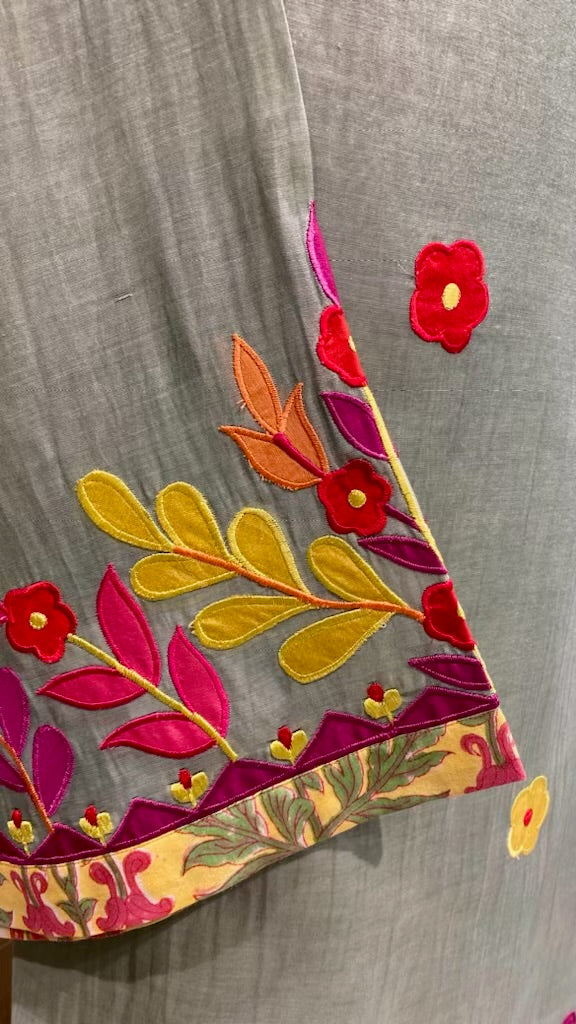 Mul Chanderi patch work dupatta