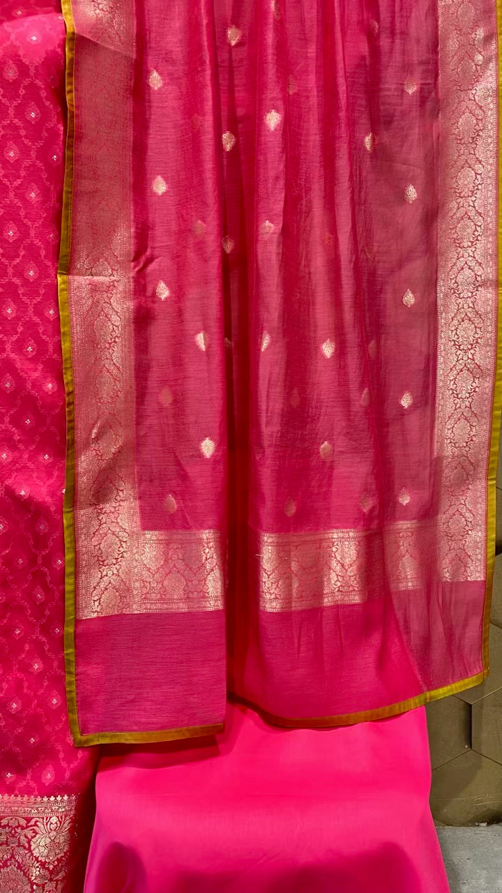 Banarasi weave chanderi outfit