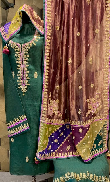 Fine chanderi shirt with beautiful dupatta