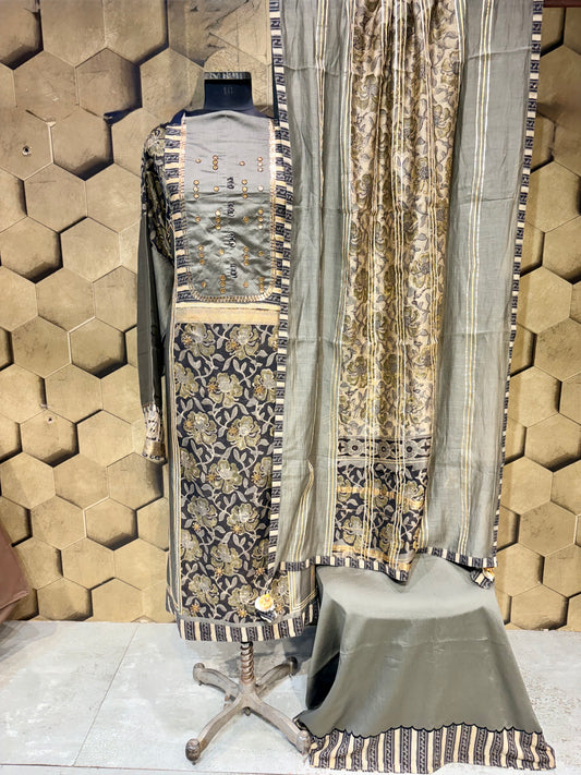 Elegant Ajrak & Gota Chanderi Elegance