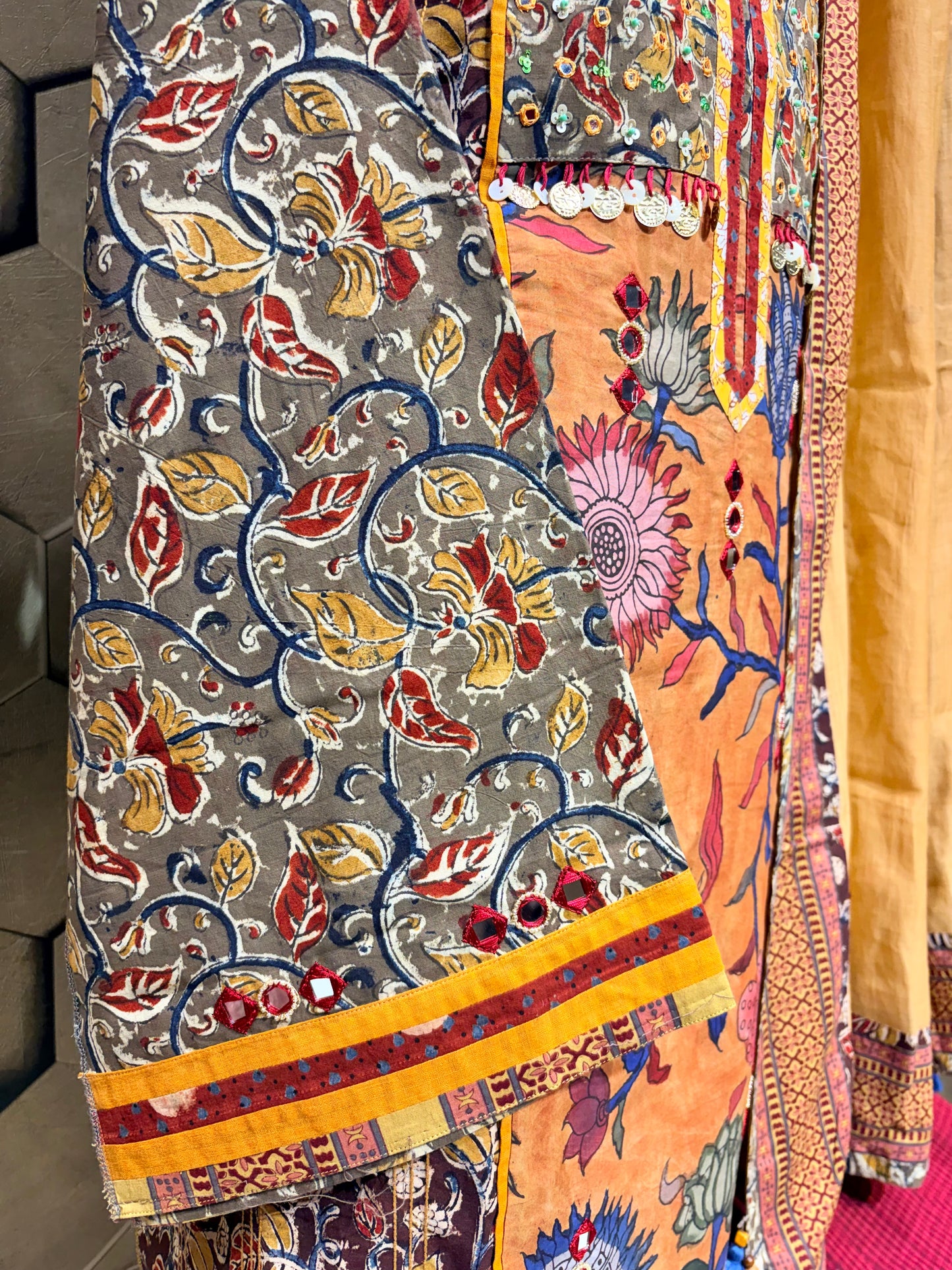 Premium Pure cotton with authentic Kalamkari block print