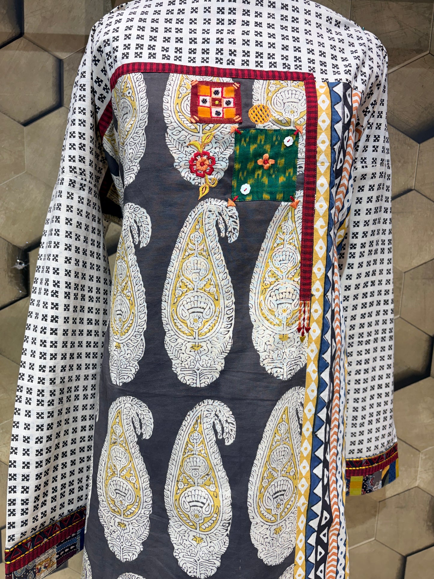 Pure Cotton with Ajrakh & Kalamkari