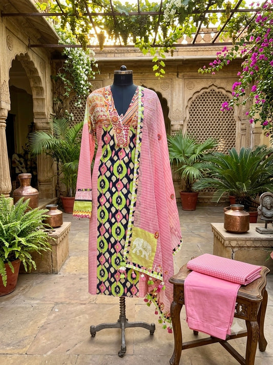 Pure Cotton Kalidaar Suit Set