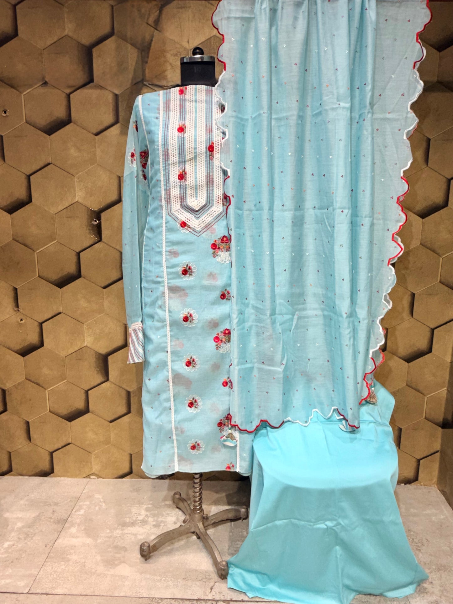 Timeless handcrafted Mul chanderi outfit