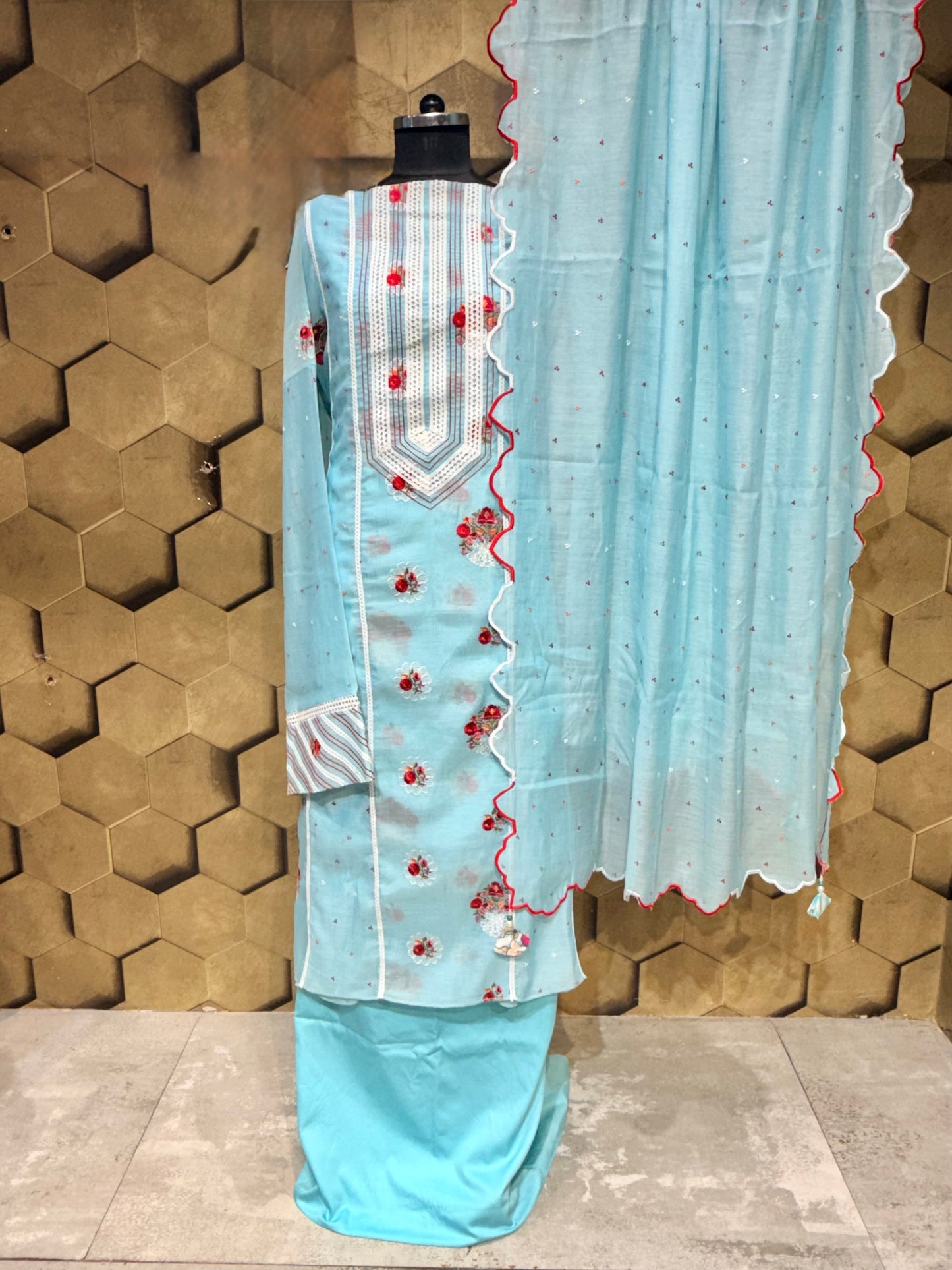 Timeless handcrafted Mul chanderi outfit