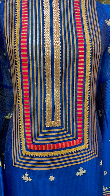 Royal blue sharara outfit