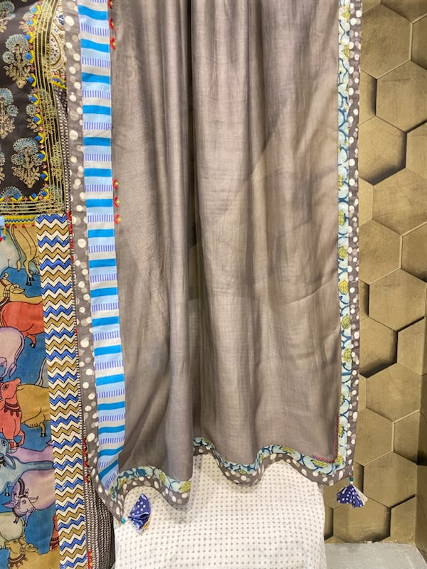 Kalamkari and handblock fusion