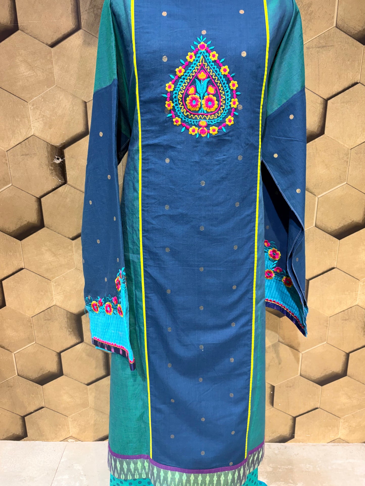 Pure Cotton Elegance in Shades of Blue & Teal