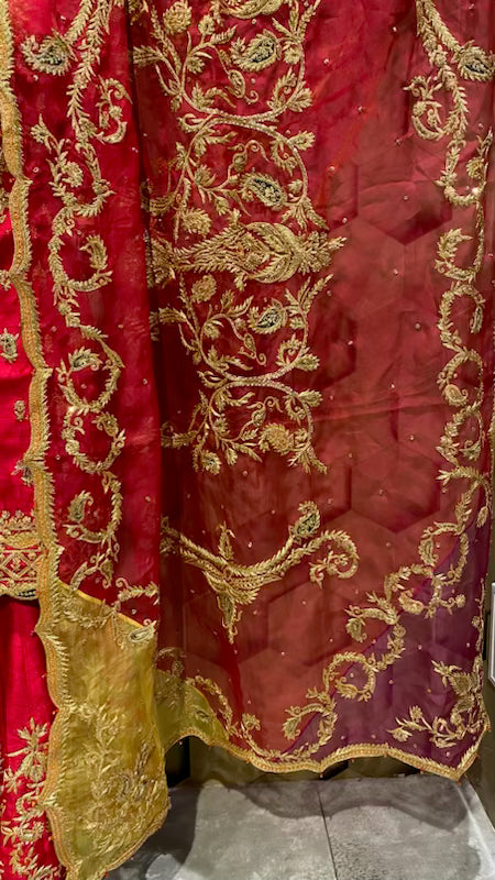 Bridal outfit in red