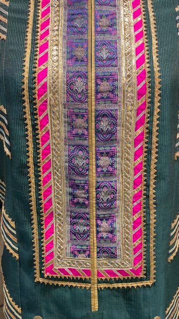 Heavy gota detailing on fine chanderi