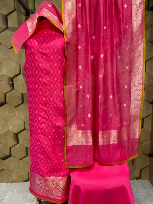 Banarasi weave chanderi outfit