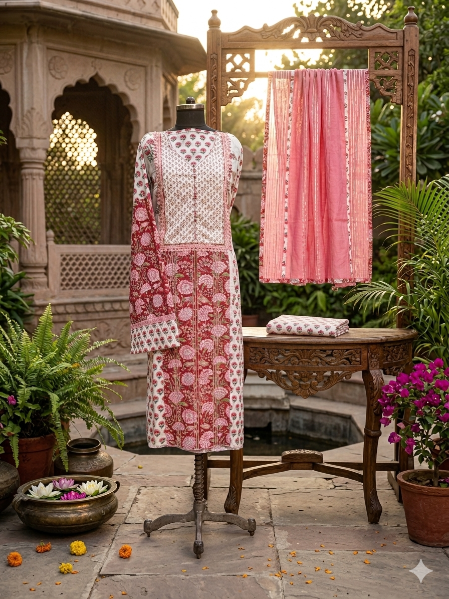 Masterpiece of Handcrafted Elegance in Pure Cotton