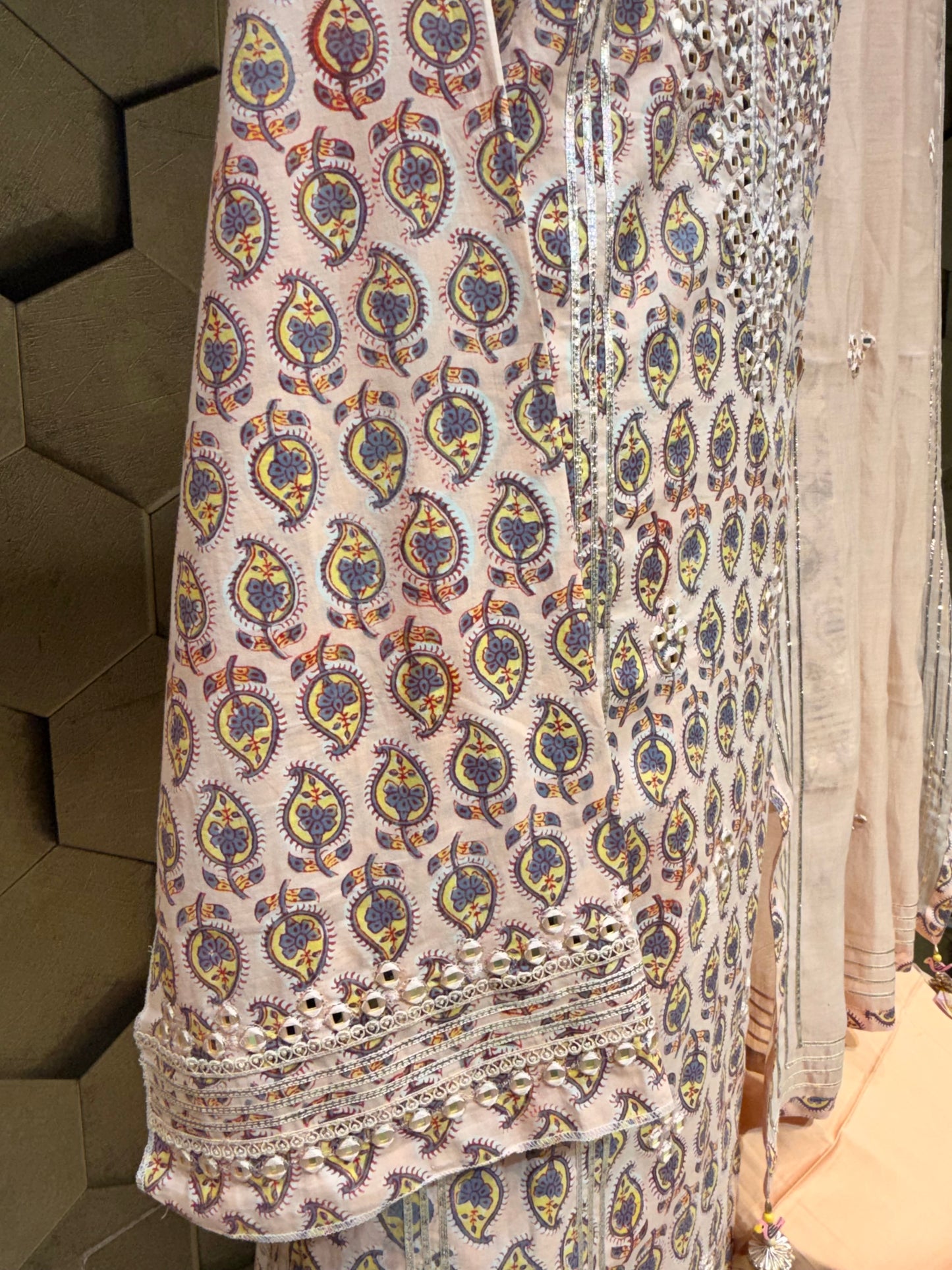 Beautifully handcrafted Pure Cotton suit set