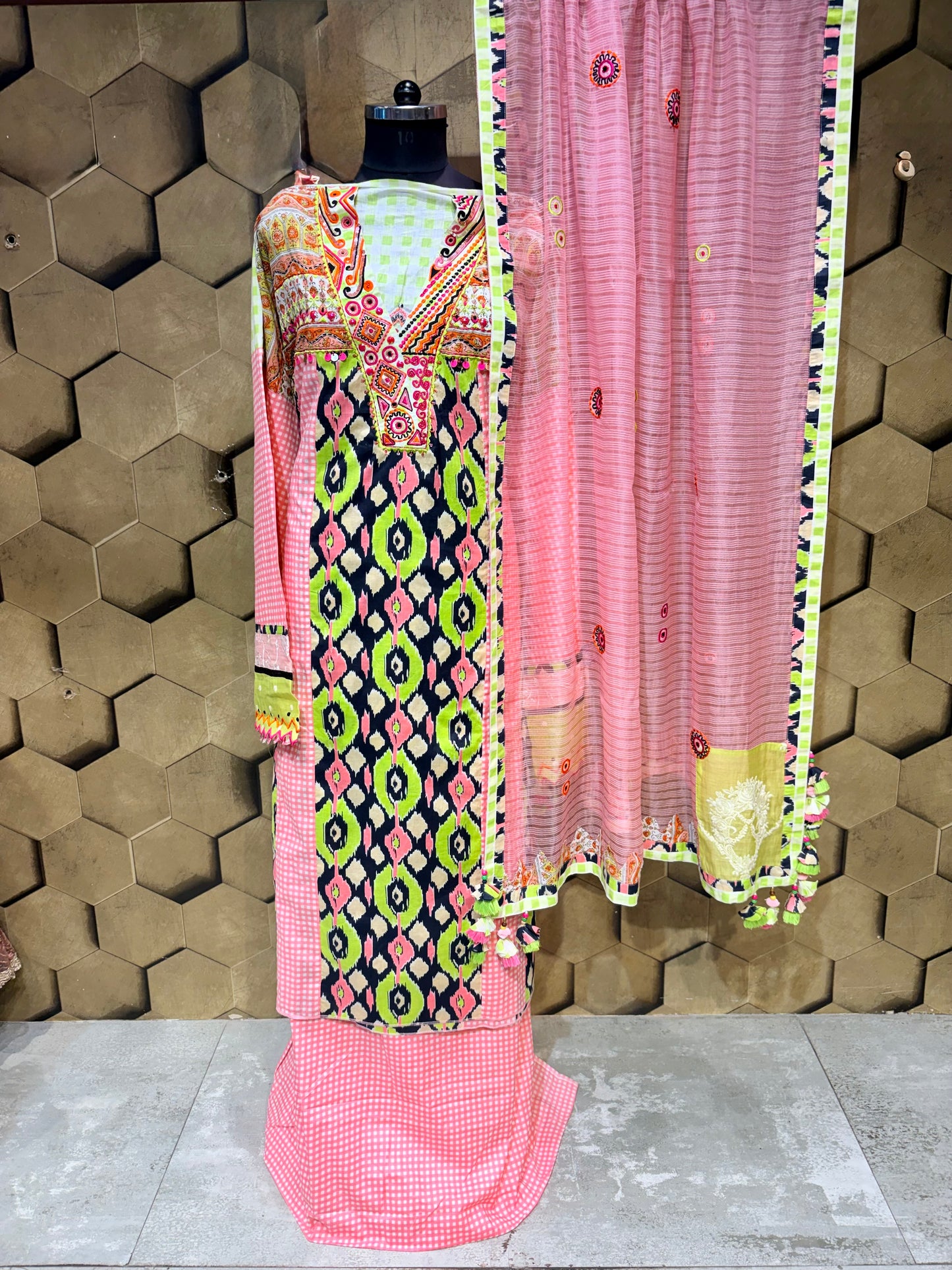 Pure Cotton Kalidaar Suit Set