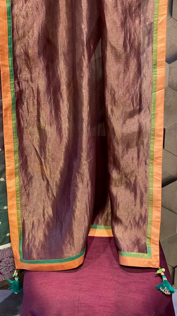 Pure Silk with soft tissue dupatta