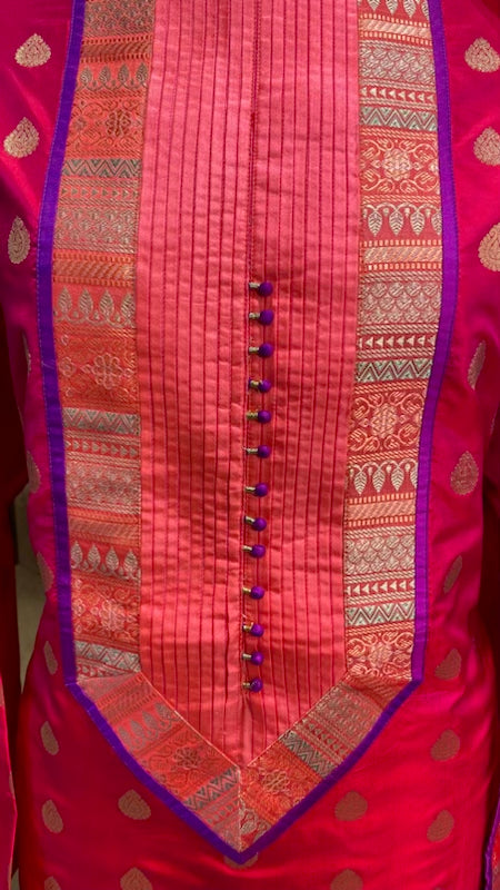 Pure silk with brocade borders