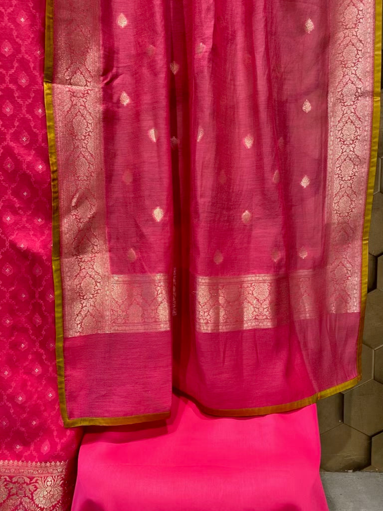 Banarasi weave chanderi outfit