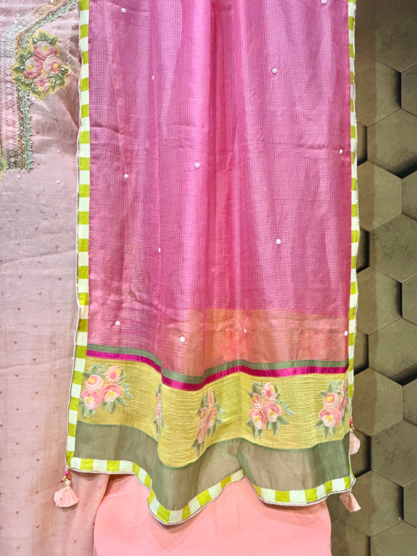 Blush Pink Mul Chanderi Elegance