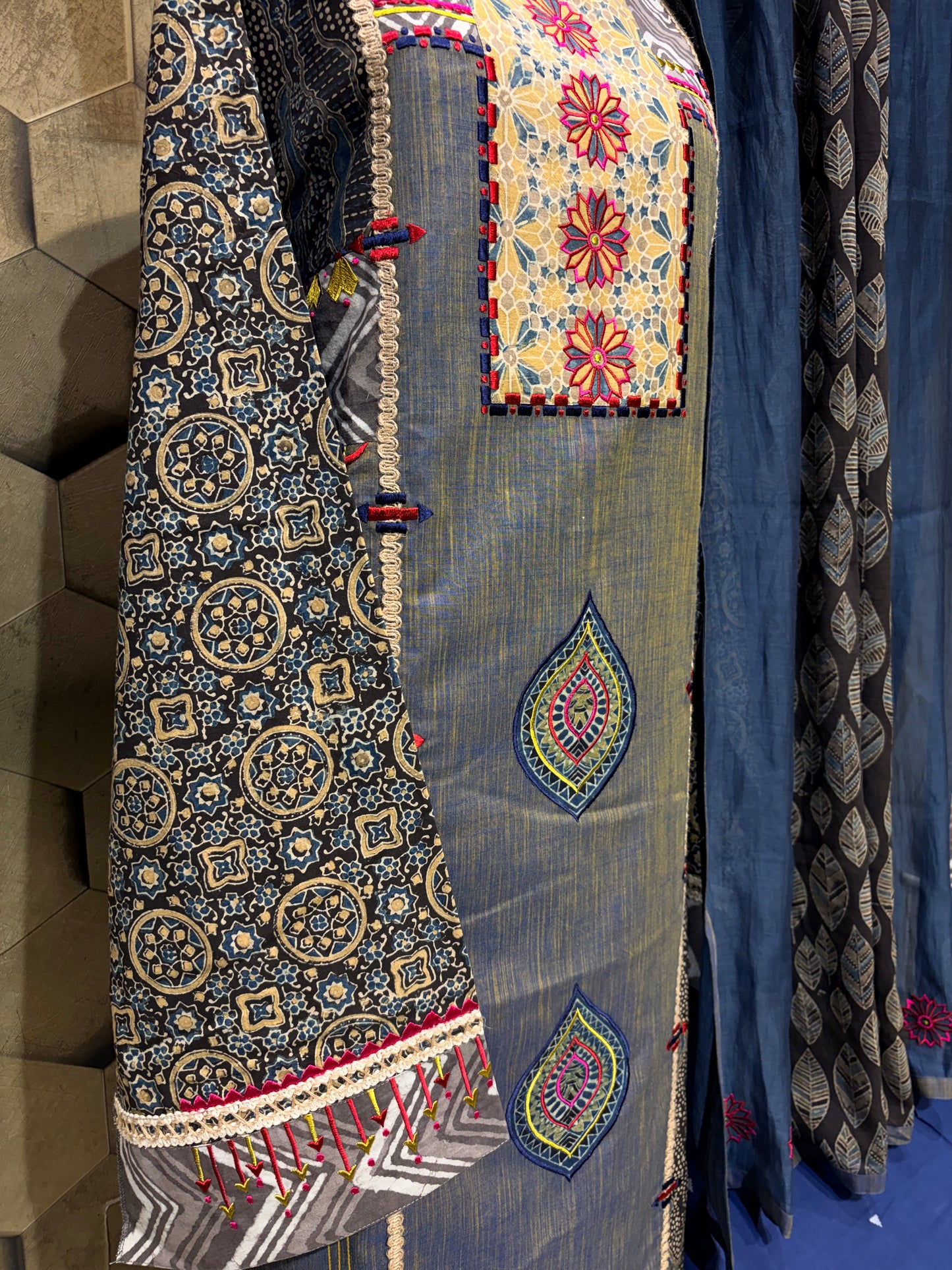 Mangalgiri Cotton Elegance with Ajrakh Artistry