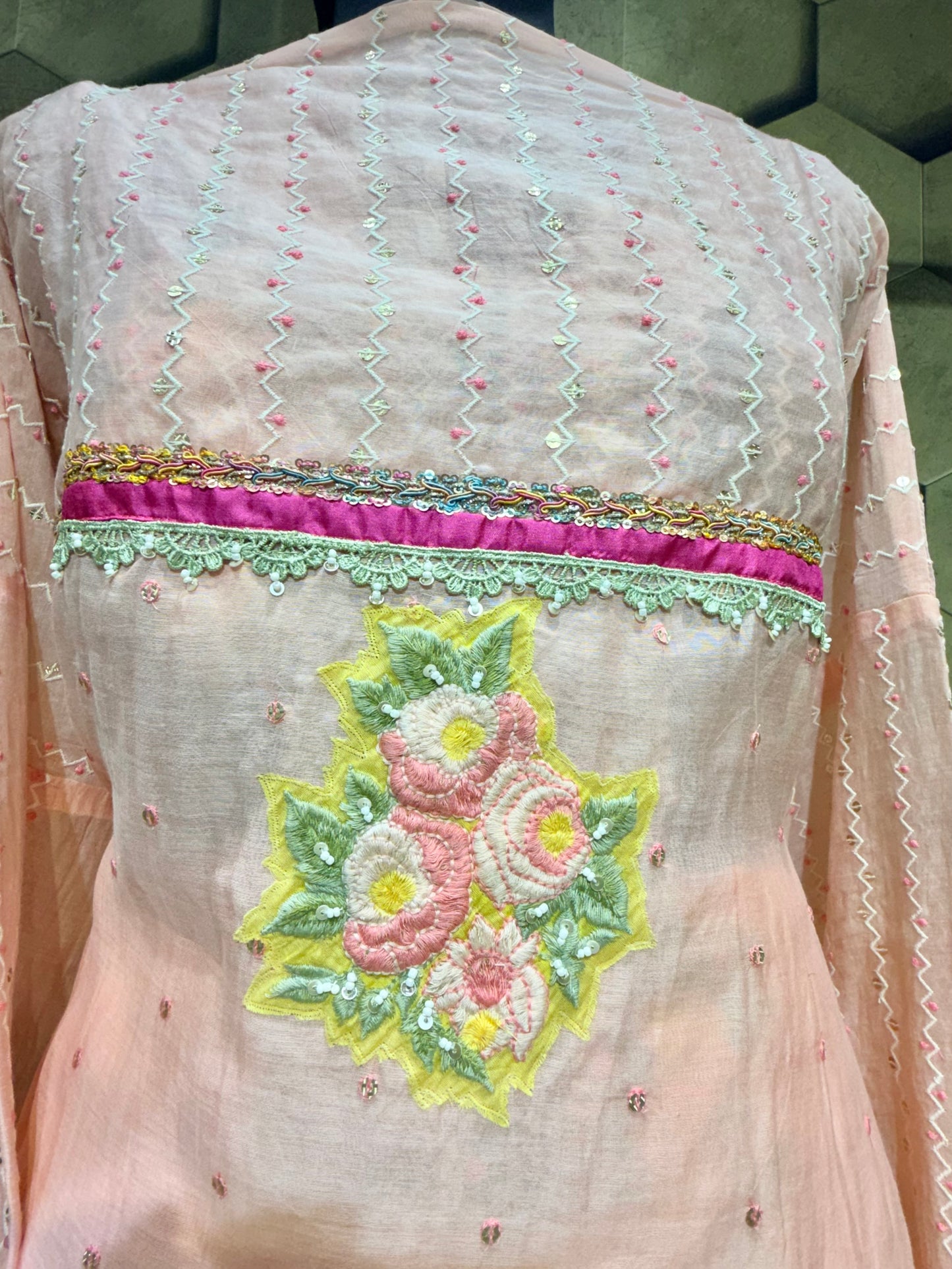 Blush Pink Mul Chanderi Elegance