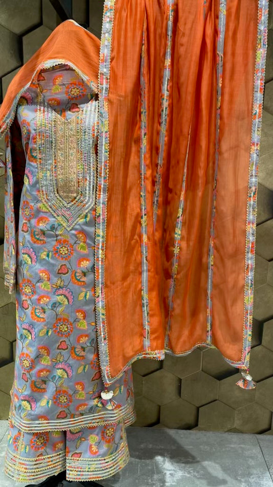 Cotton sharara set