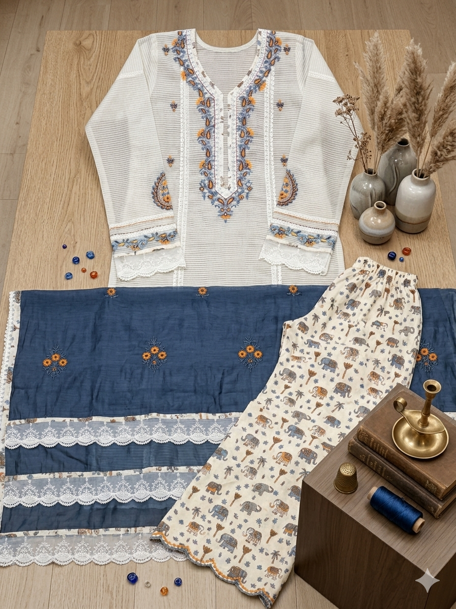 Exclusive Soft Chanderi outfit