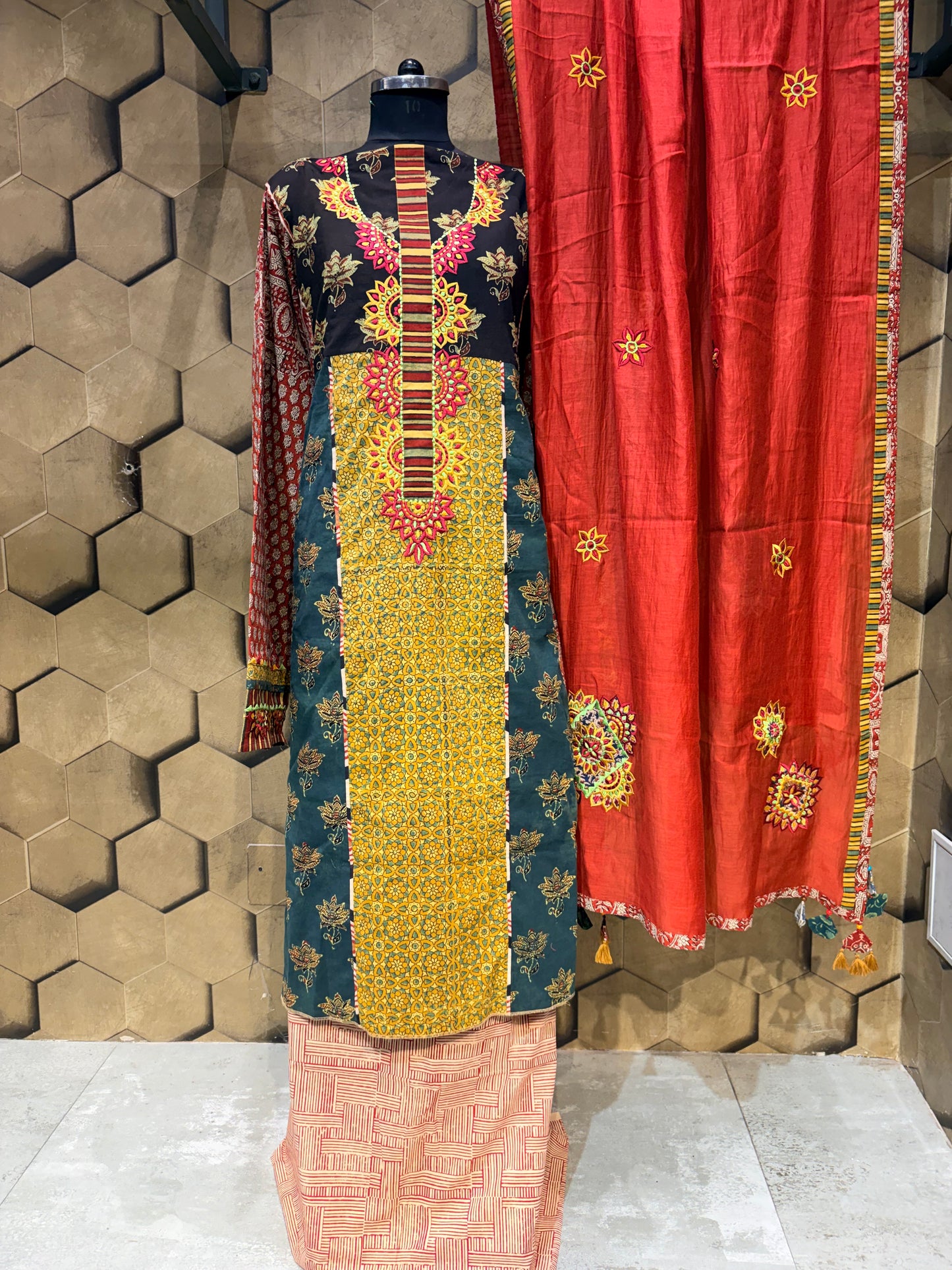 Pure Cotton outfit with Ajrakh