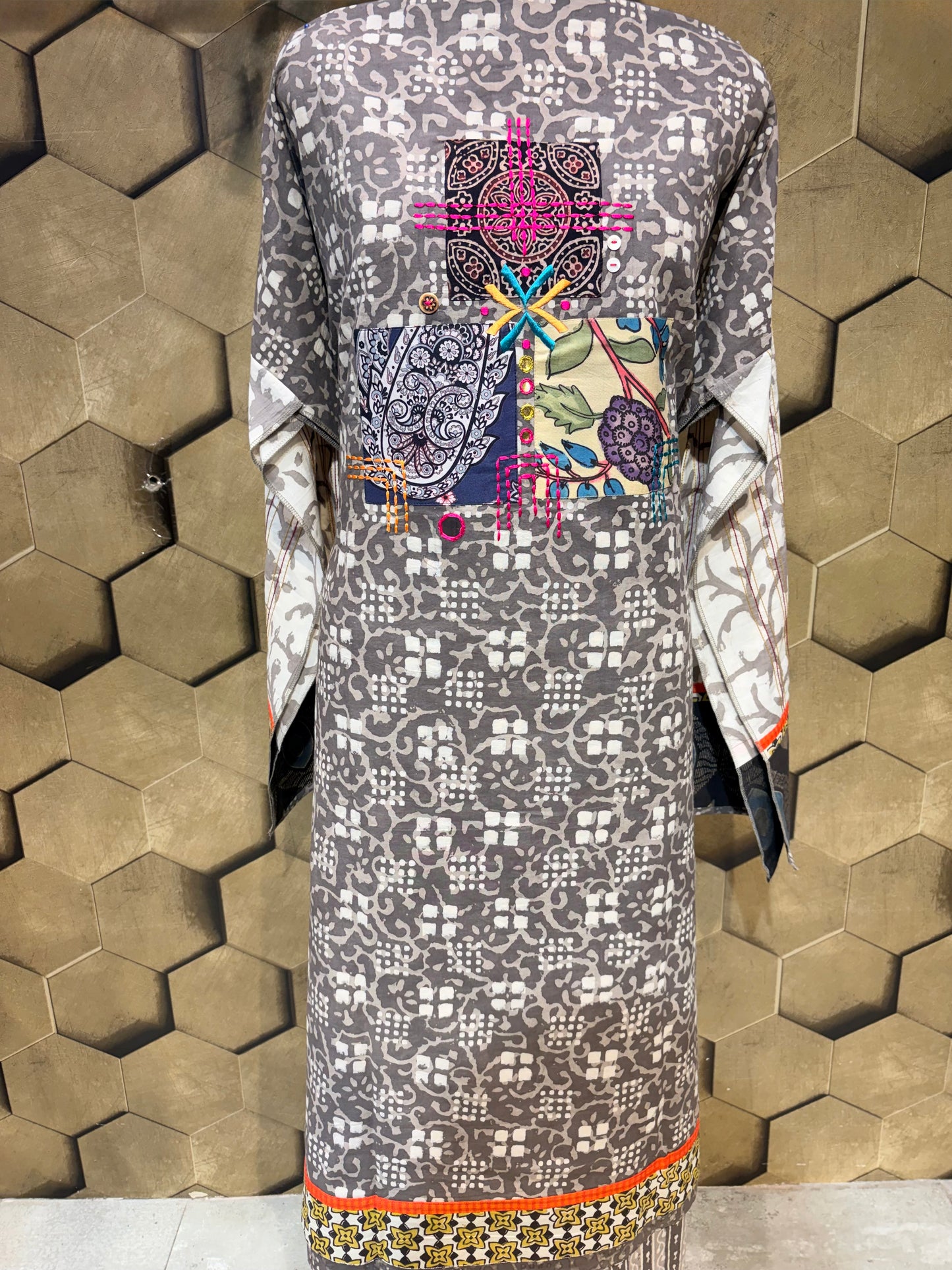 Timeless artisanal elegance in Pure Cotton handblock with Patch work