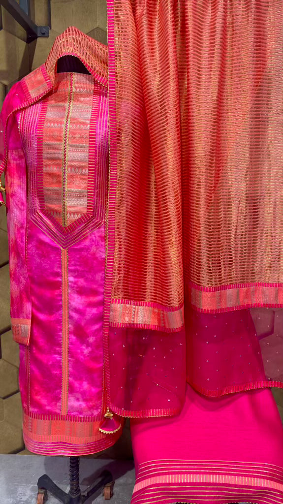 Vibrant silk outfit